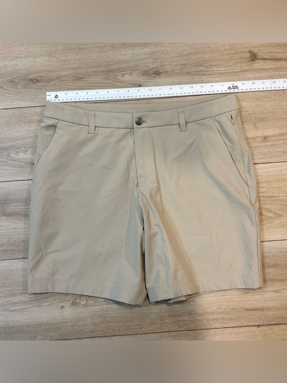 Lululemon ABC Commission Warpstreme Shorts Mens Khaki Tan 36 7” Inseam LM7BMHS - Picture 7 of 8